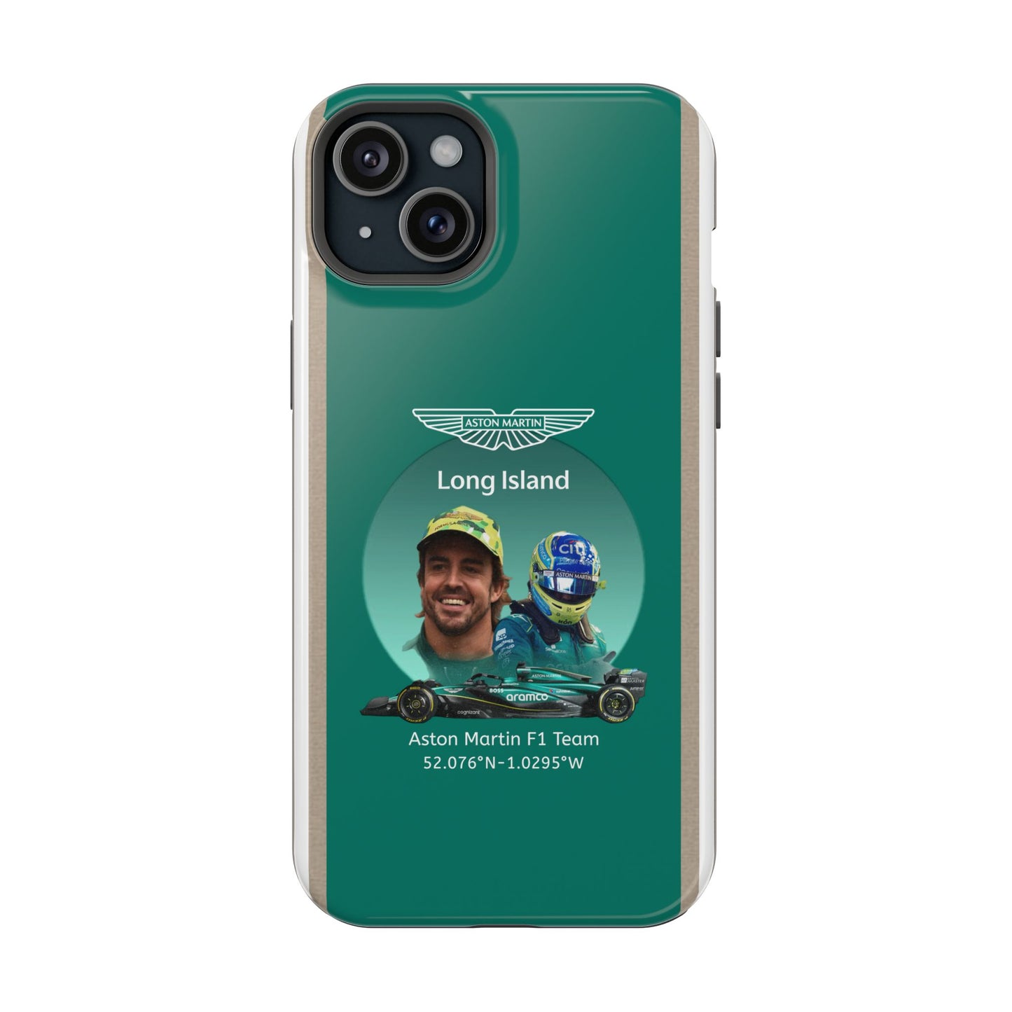 Aston Martin Long Island F1 inspired Fernando Alonso Impact-Resistant Phone Case - Sleek & Stylish