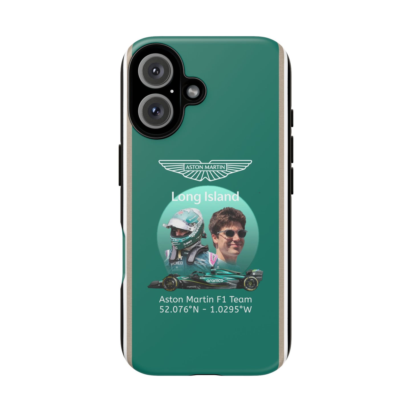 Aston Martin Long Island F1 inspired Lance Stroll Impact-Resistant Phone Case - Sleek & Stylish
