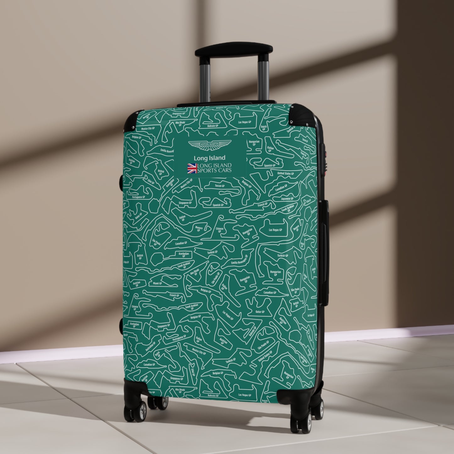 Aston Martin Long Island AM Green F1 Racetrack Suitcase