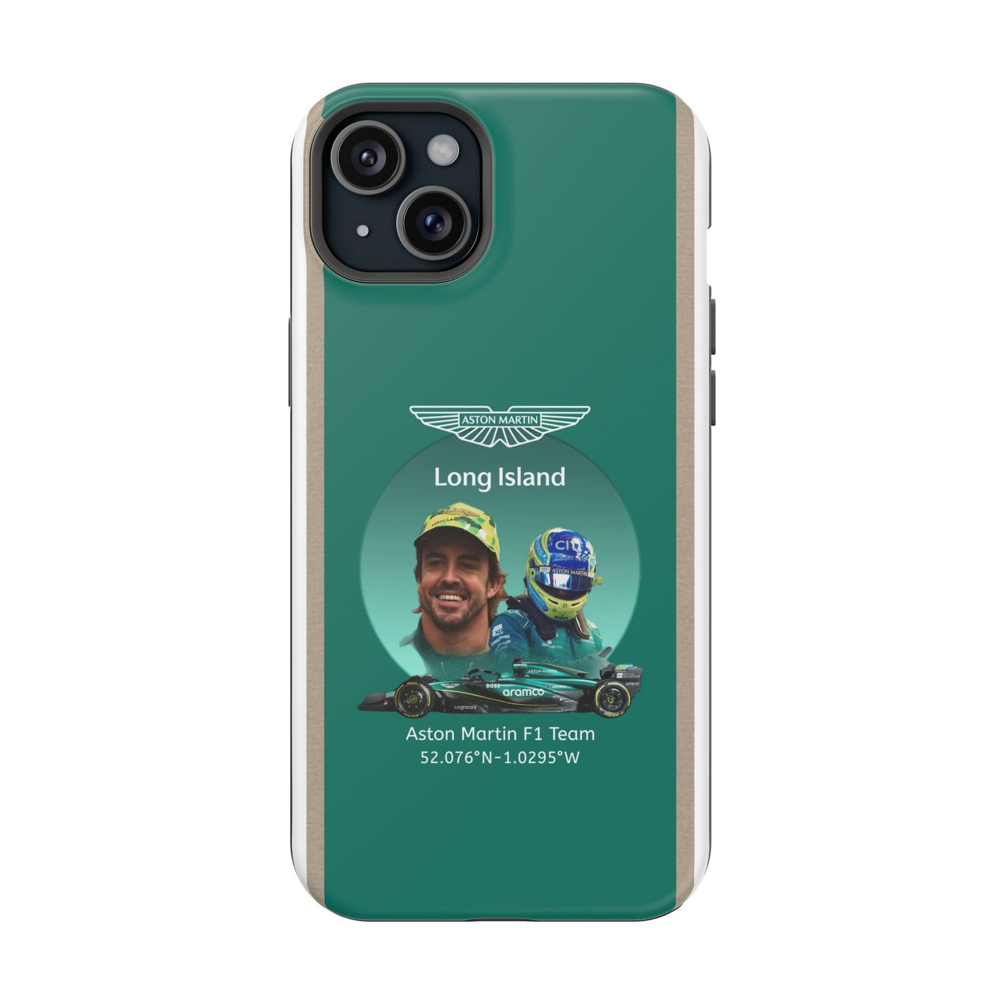 Aston Martin Long Island F1 inspired Fernando Alonso Impact-Resistant Phone Case - Sleek & Stylish