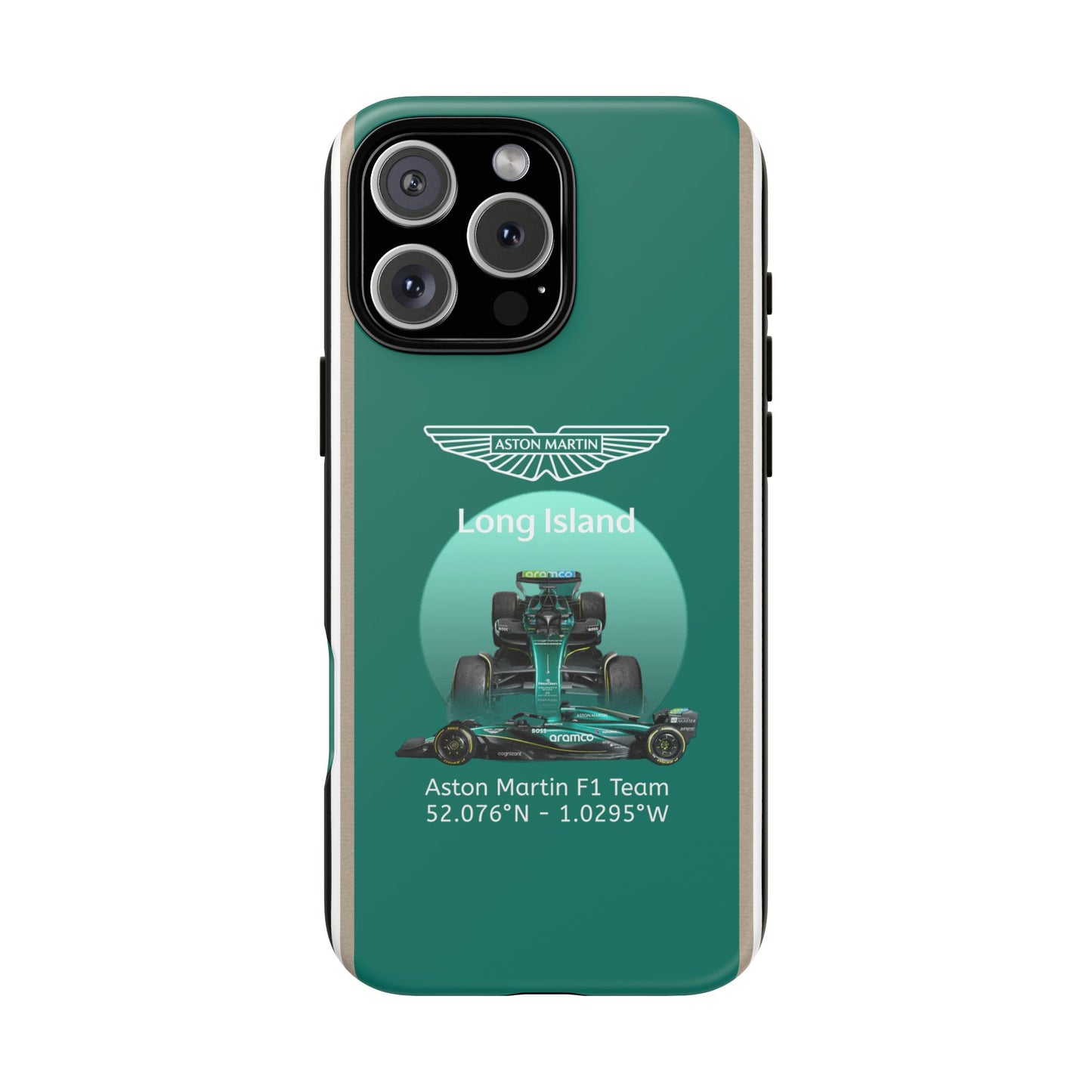 Aston Martin Long Island Formula 1 inspired Impact-Resistant Phone Case - Sleek & Stylish