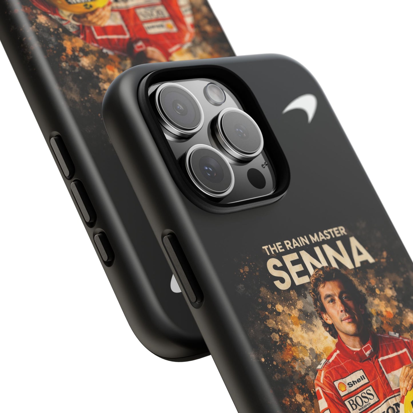 McLaren Long Island “The Rain Master” Ayrton Senna Inspired Impact-Resistant Phone Case | Durable Protection for Car Enthusiasts