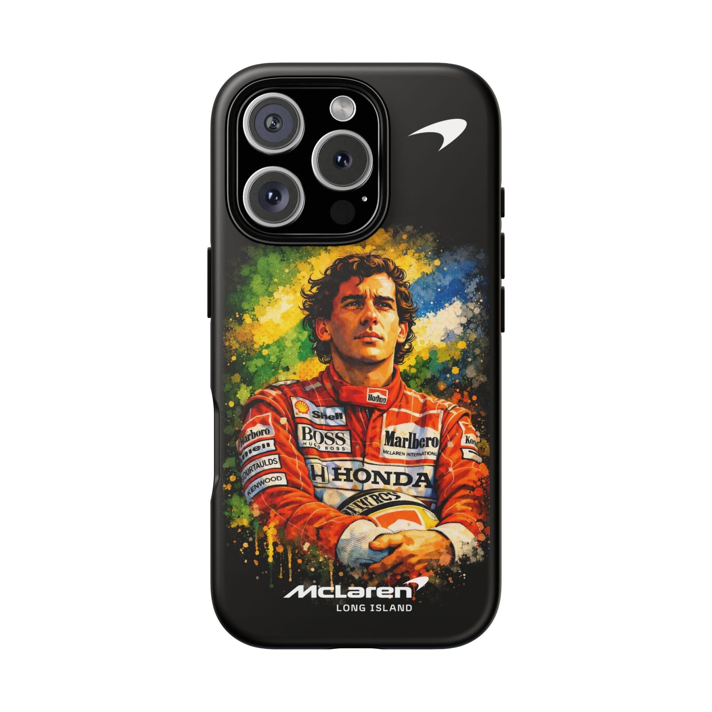 McLaren Long Island "Always Senna" Ayrton Senna Inspired Impact-Resistant Phone Case | Durable Protection for Car Enthusiasts