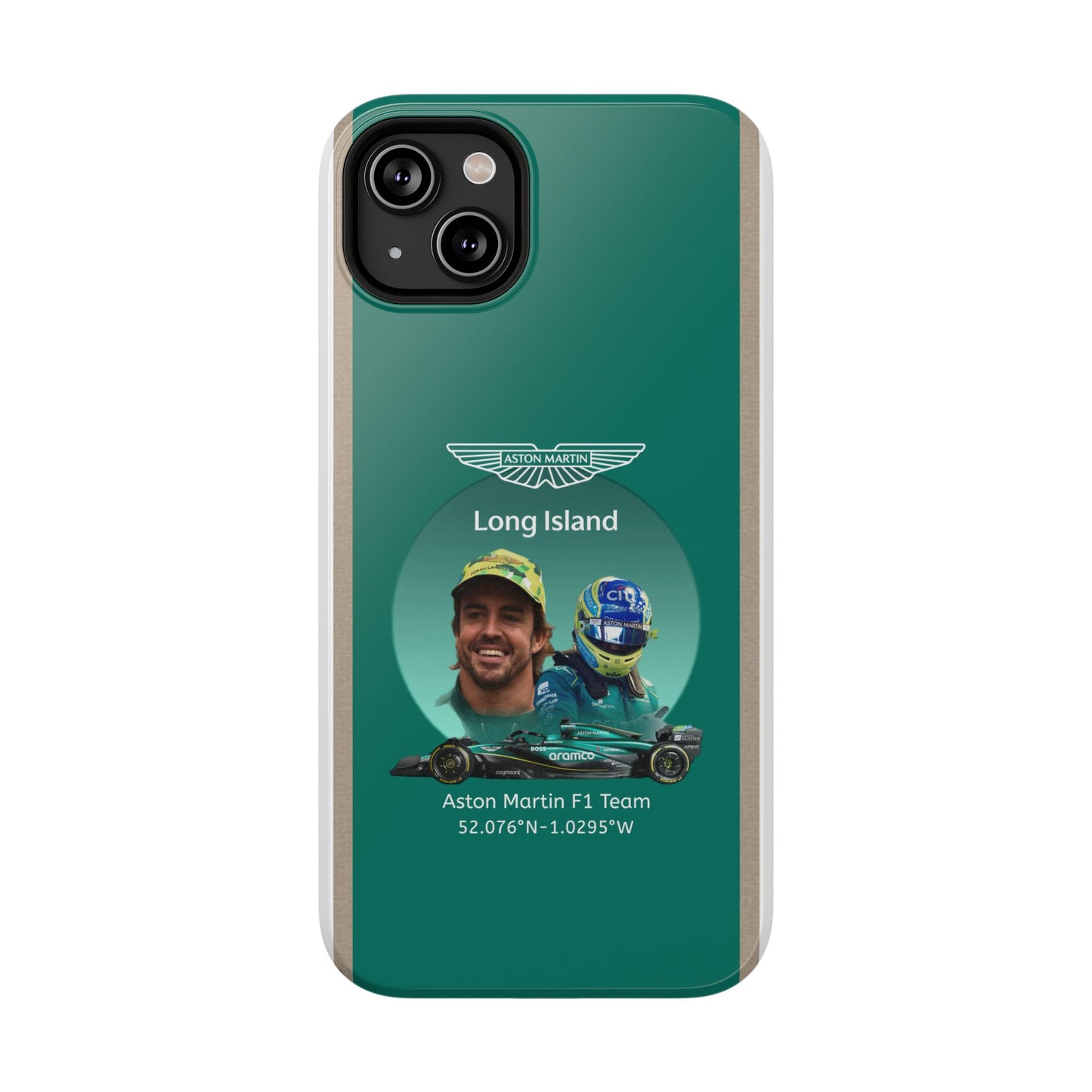 Aston Martin Long Island F1 inspired Fernando Alonso Impact-Resistant Phone Case - Sleek & Stylish