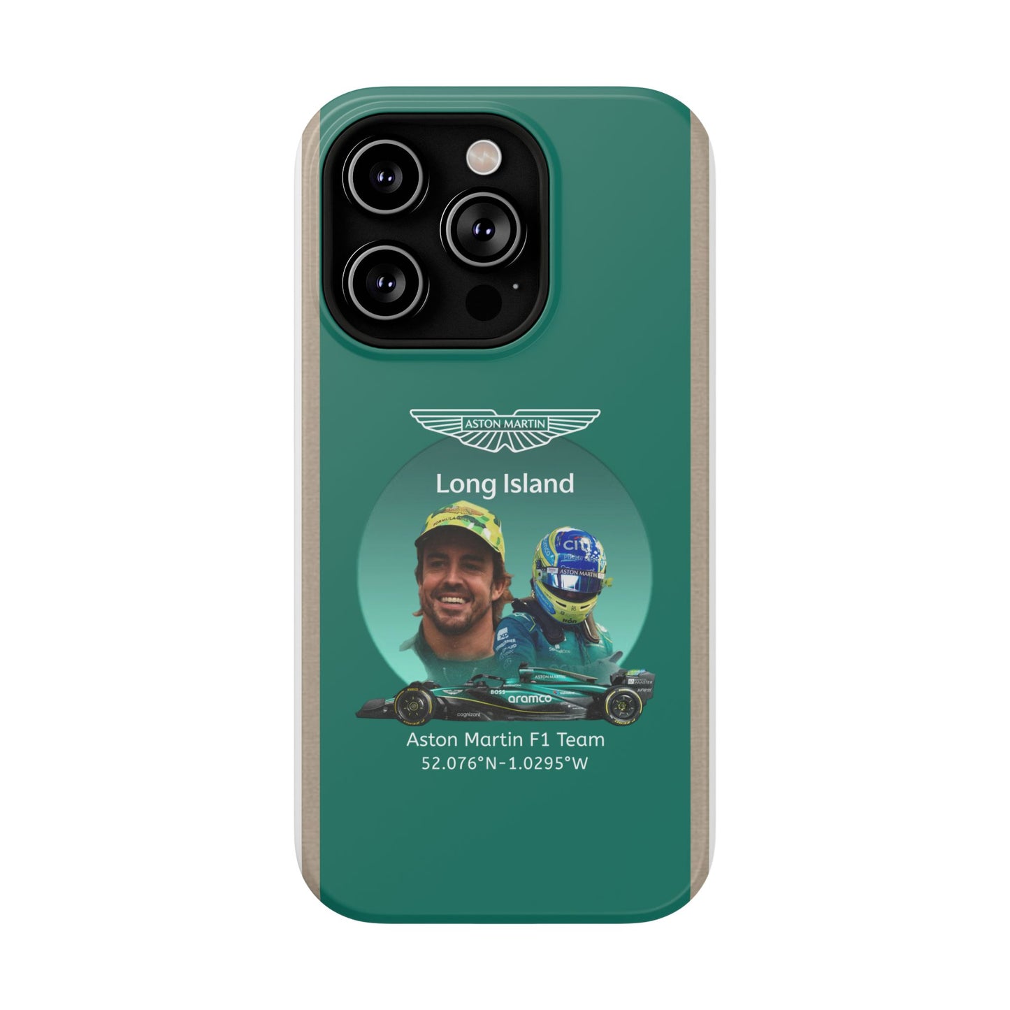 Aston Martin Long Island F1 inspired Fernando Alonso Impact-Resistant Phone Case - Sleek & Stylish