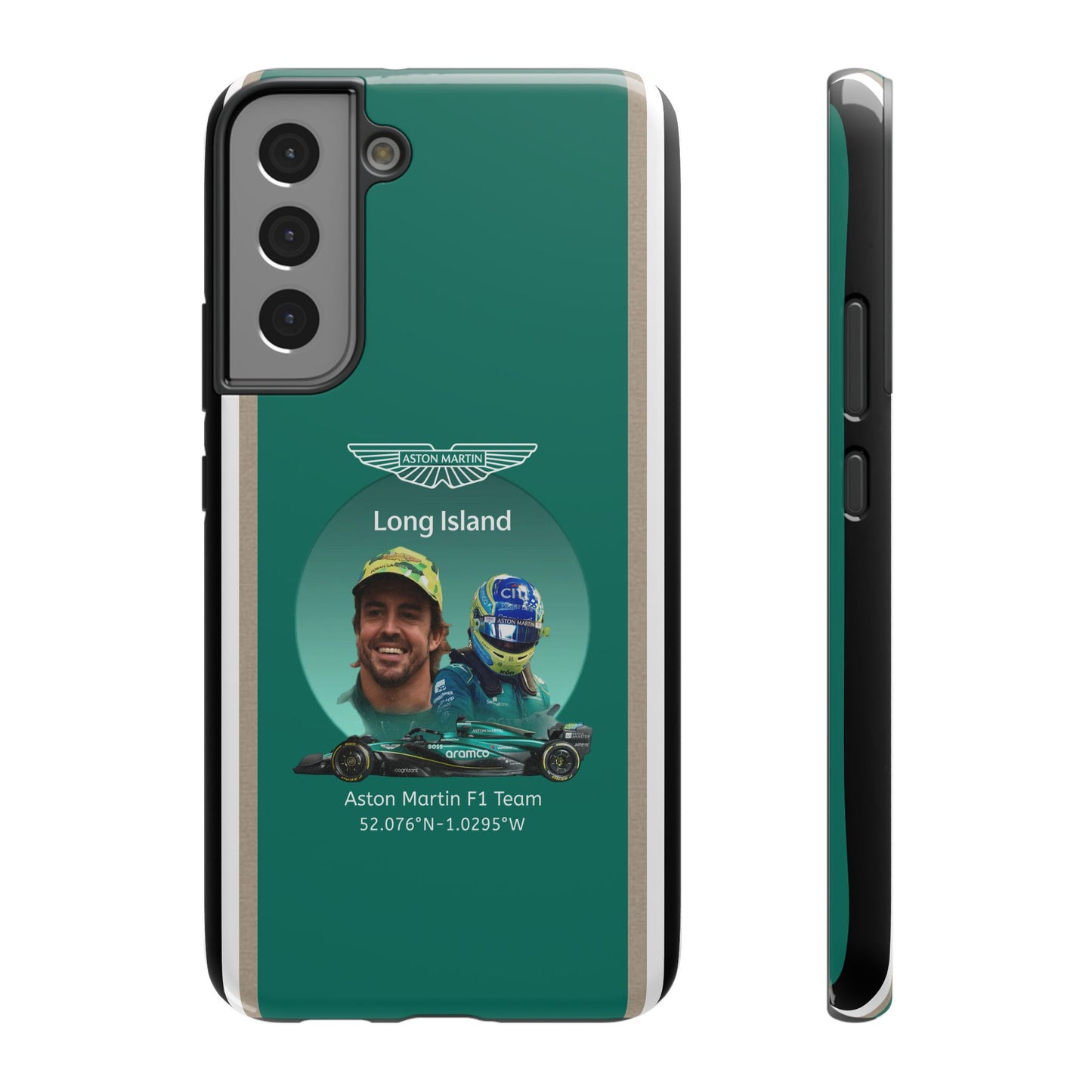 Aston Martin Long Island F1 inspired Fernando Alonso Impact-Resistant Phone Case - Sleek & Stylish