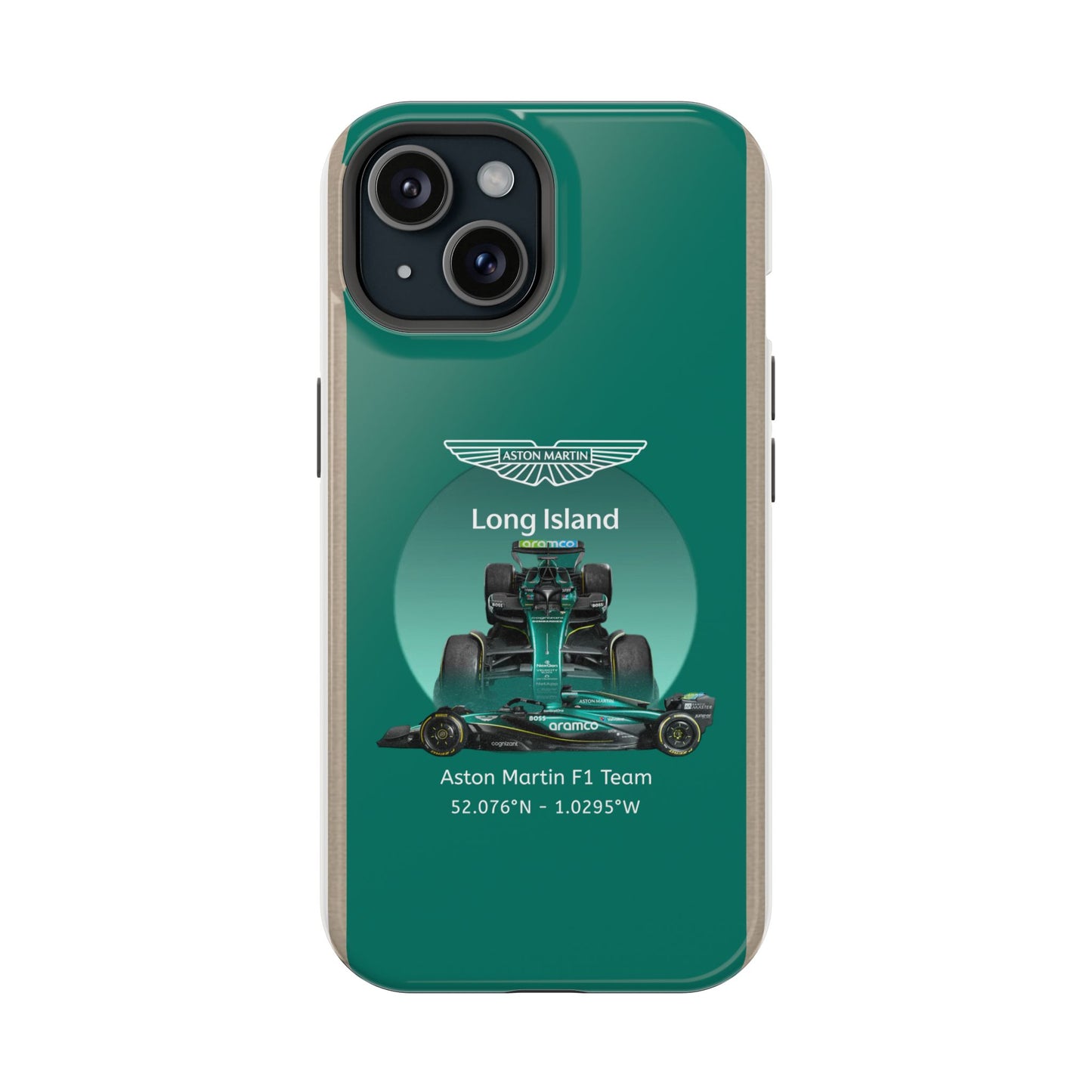 Aston Martin Long Island Formula 1 inspired Impact-Resistant Phone Case - Sleek & Stylish