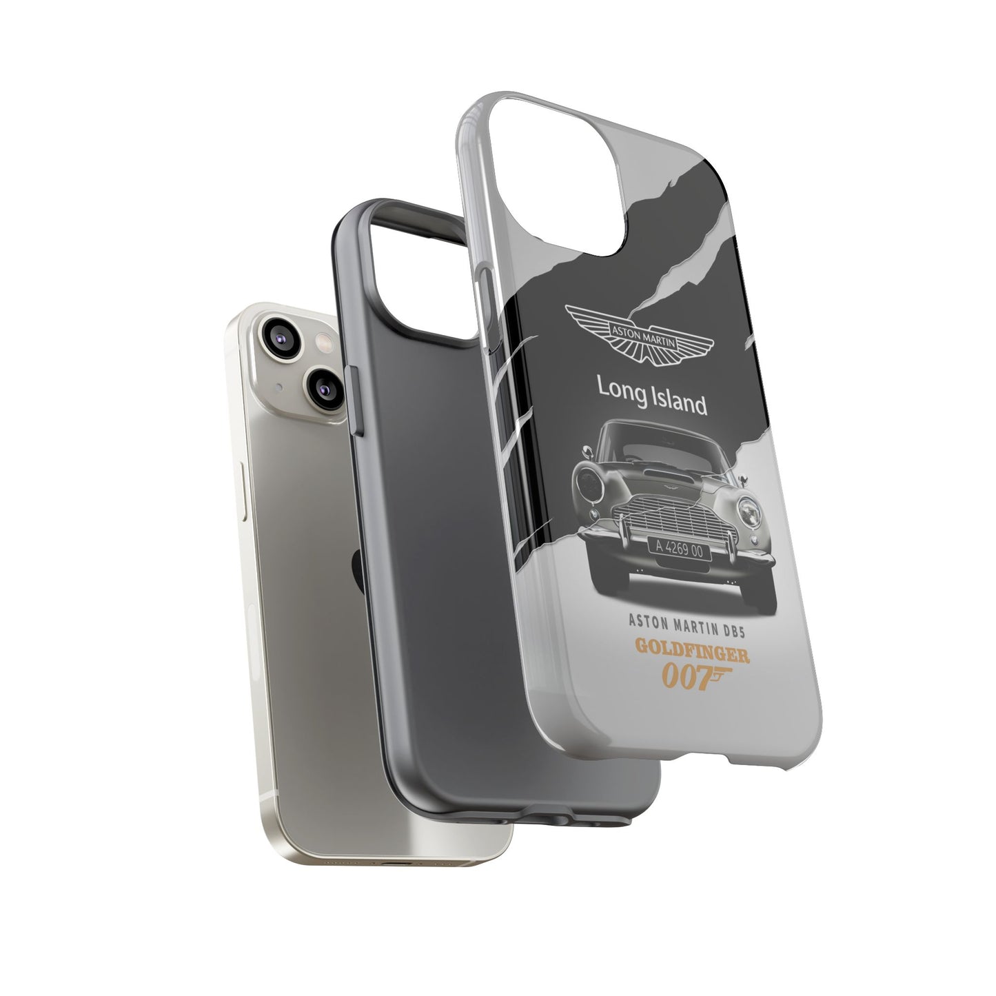 Aston Martin Long Island Phone Case Aston Martin DB5 Goldfinger 007 inspired Phone case (iPhone 8-17)