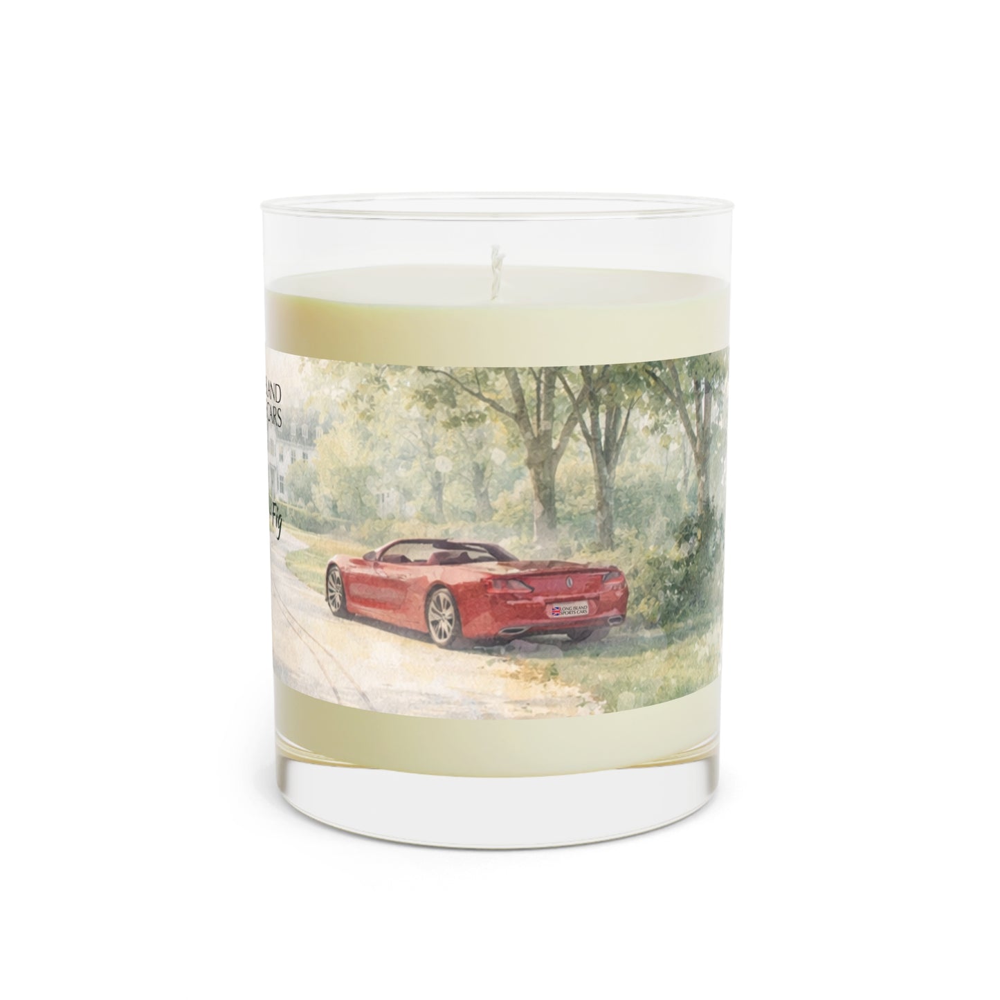 Long Island Sports Cars Scented Candle — White Tea + Fig  11oz Glass Jar