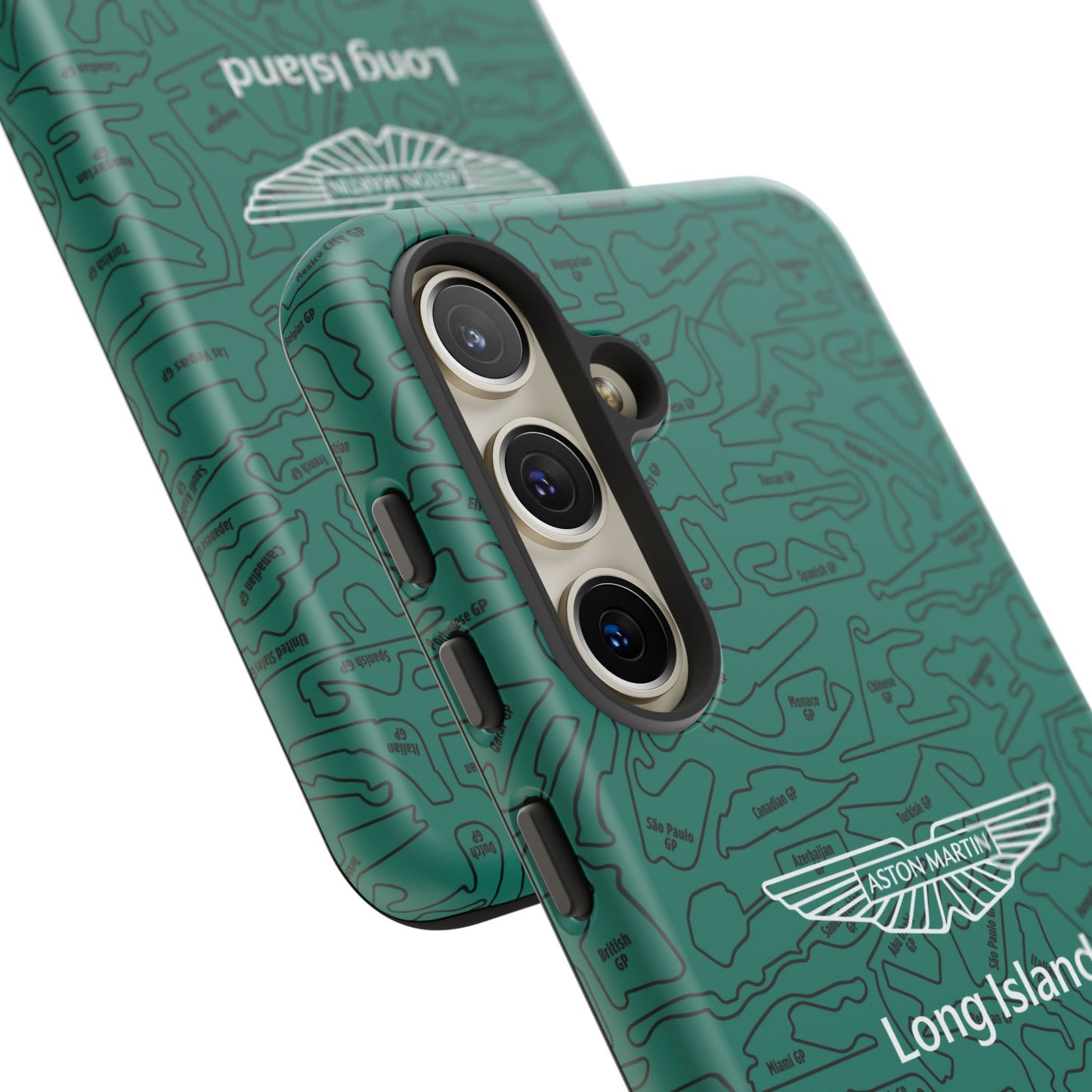 Aston Martin Long Island F1 race Track Inspired Impact-Resistant Phone Case