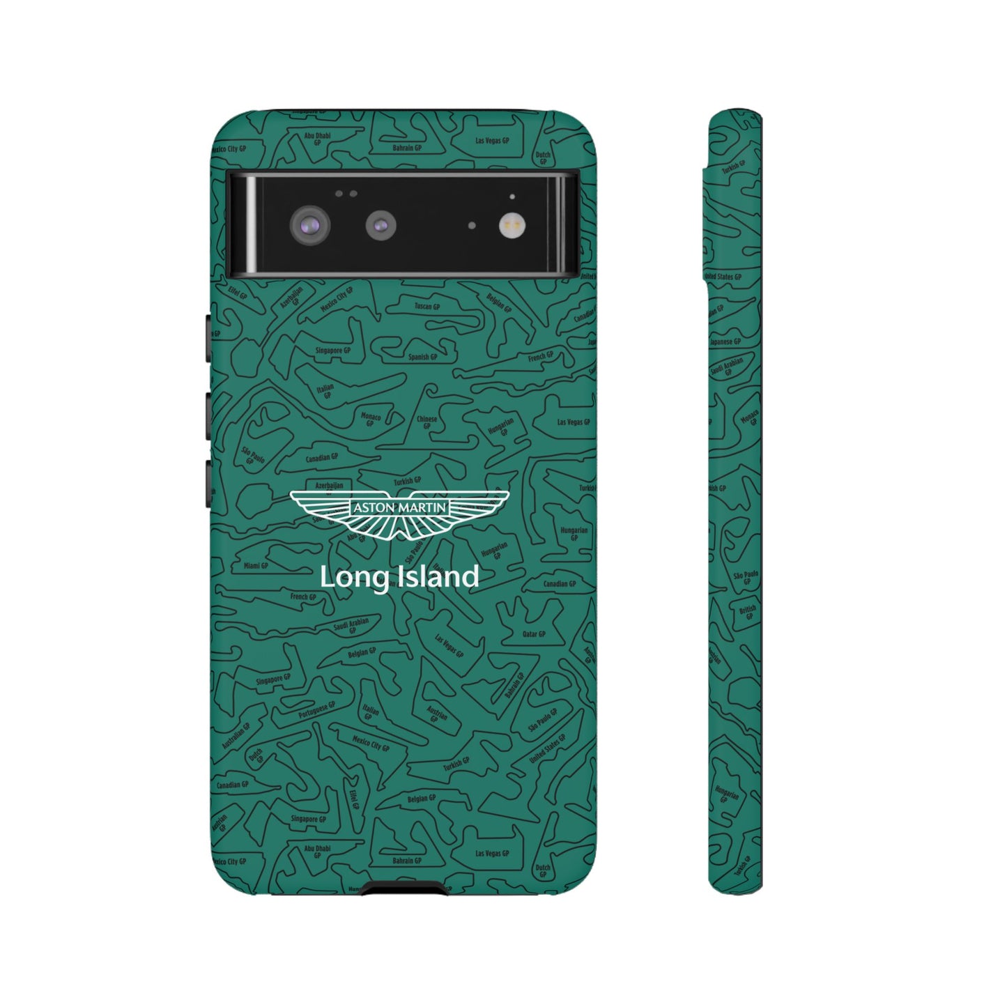 Aston Martin Long Island F1 race Track Inspired Impact-Resistant Phone Case