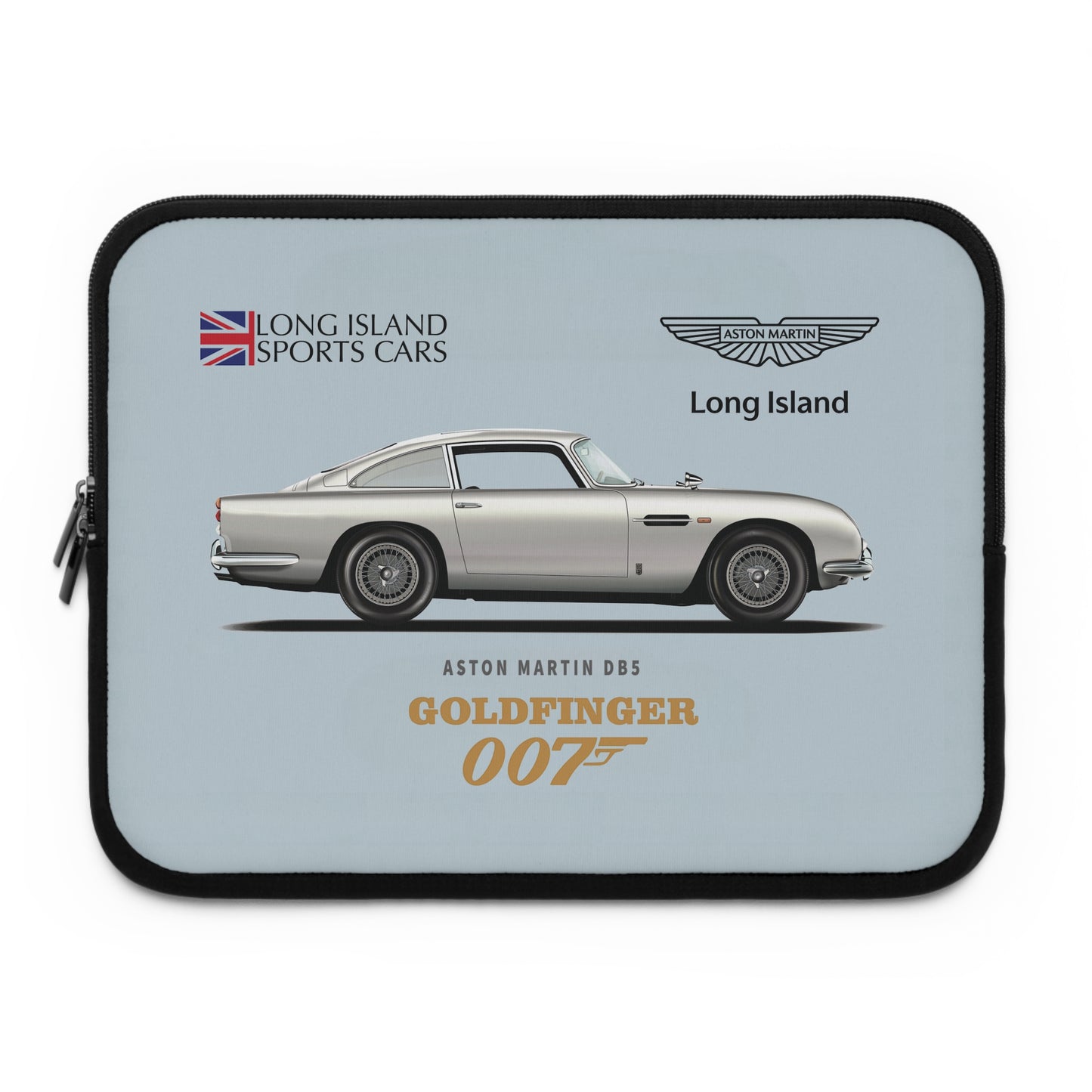 Aston Martin Long Island DB5 Goldfinger 007 inspired  Laptop Sleeve
