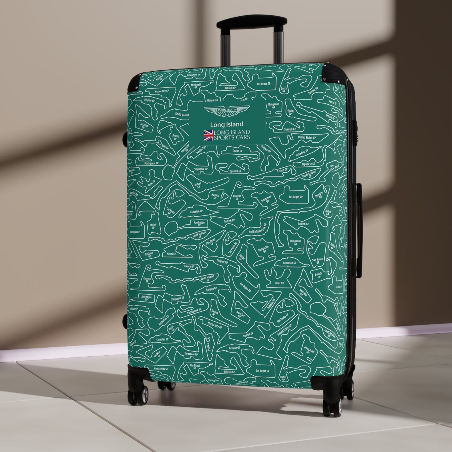 Aston Martin Long Island AM Green F1 Racetrack Suitcase
