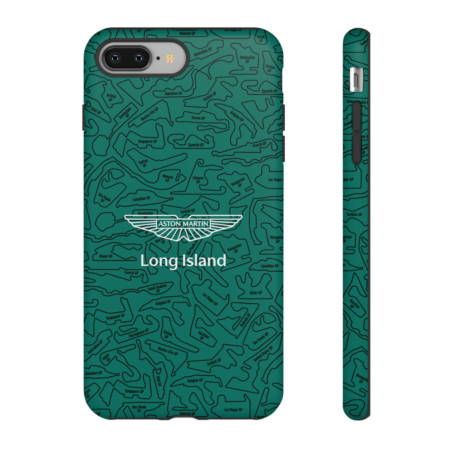 Aston Martin Long Island F1 race Track Inspired Impact-Resistant Phone Case
