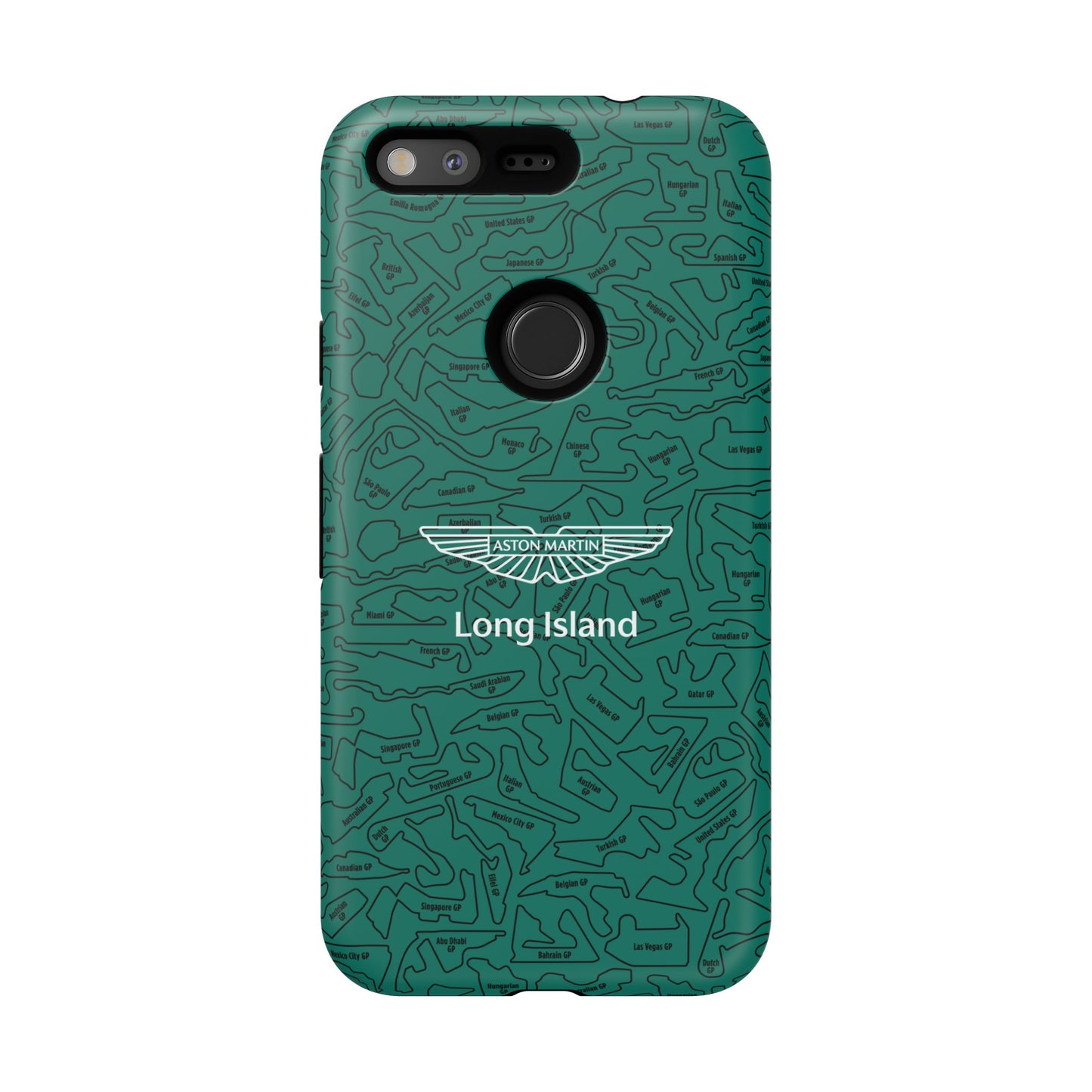 Aston Martin Long Island F1 race Track Inspired Impact-Resistant Phone Case