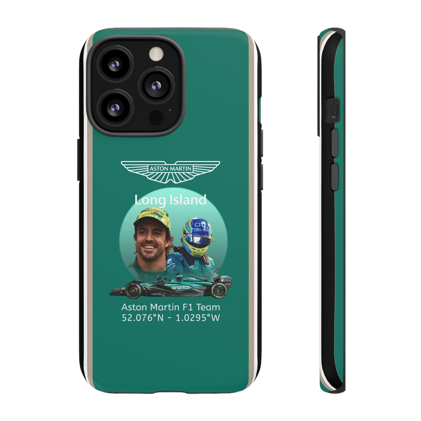 Aston Martin Long Island F1 inspired Fernando Alonso Impact-Resistant Phone Case - Sleek & Stylish