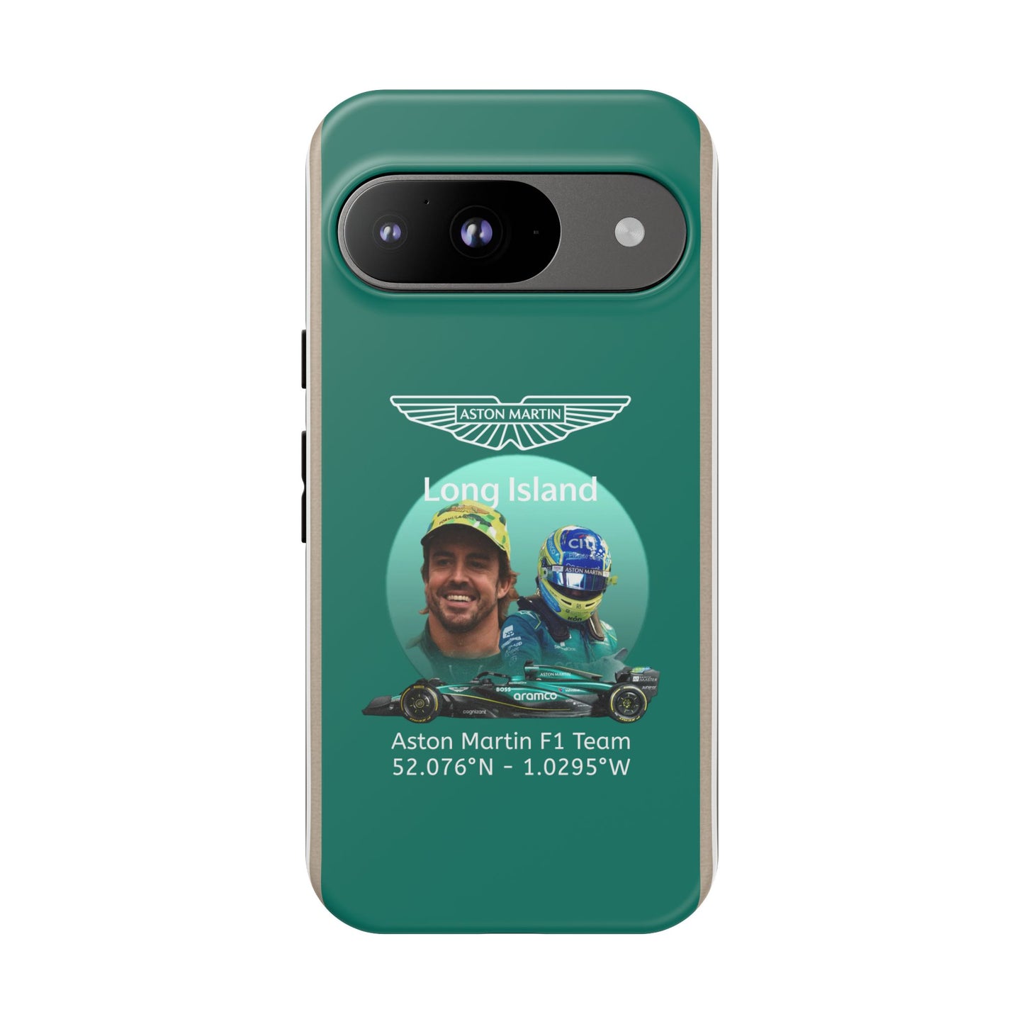 Aston Martin Long Island F1 inspired Fernando Alonso Impact-Resistant Phone Case - Sleek & Stylish