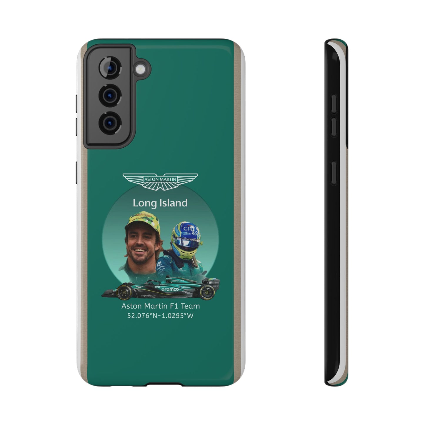 Aston Martin Long Island F1 inspired Fernando Alonso Impact-Resistant Phone Case - Sleek & Stylish