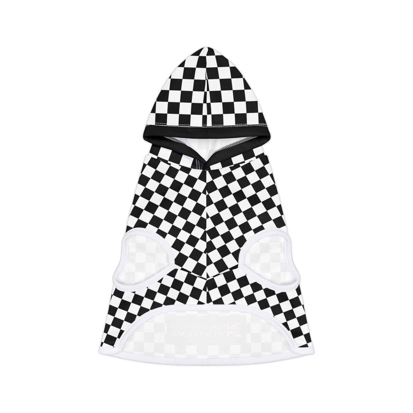 Long Island Sports Cars Checkered Pet Hoodie