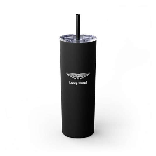 Aston Martin Long Island 20oz Skinny Tumbler with Straw - Sleek Travel Mug for Car Enthusiasts