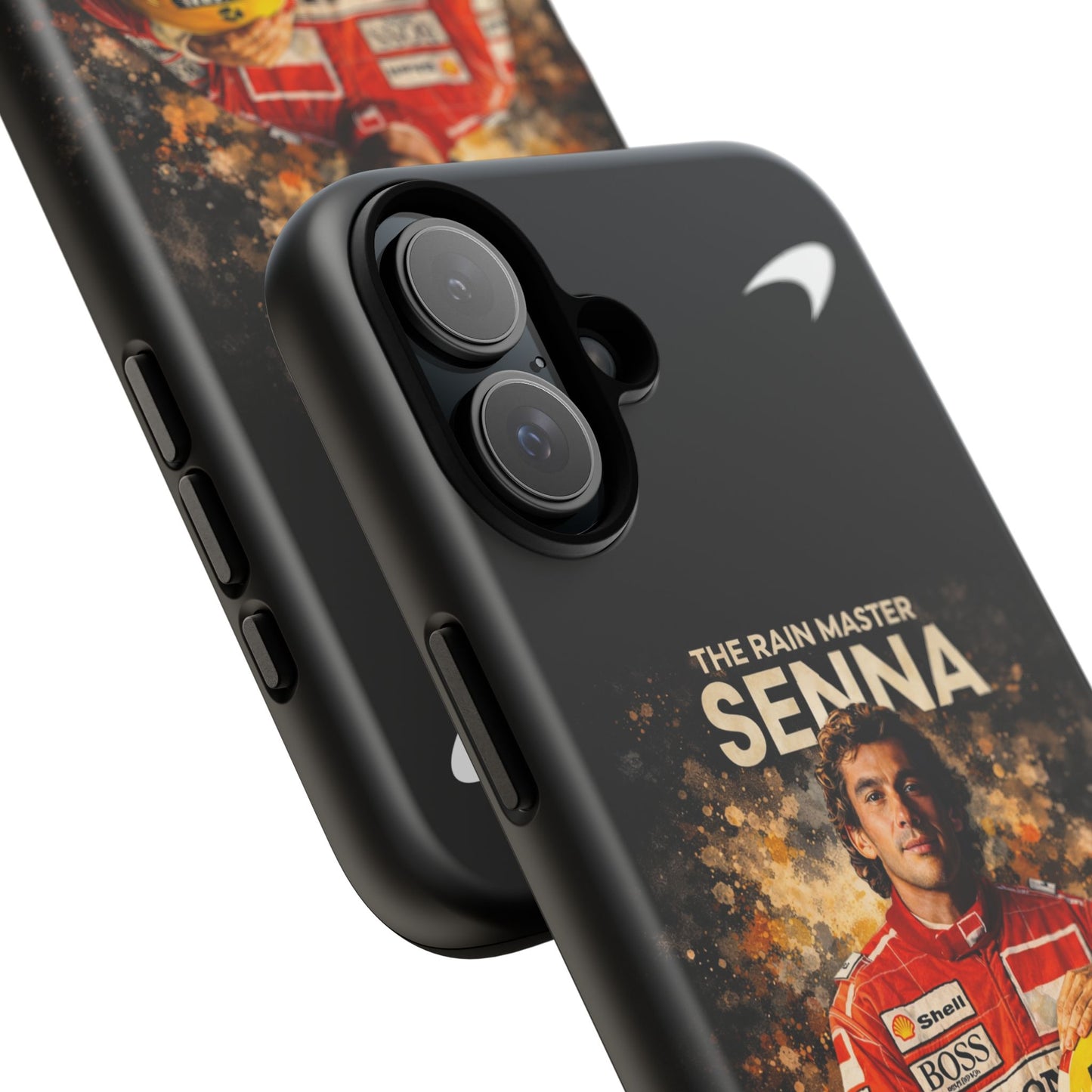 McLaren Long Island “The Rain Master” Ayrton Senna Inspired Impact-Resistant Phone Case | Durable Protection for Car Enthusiasts