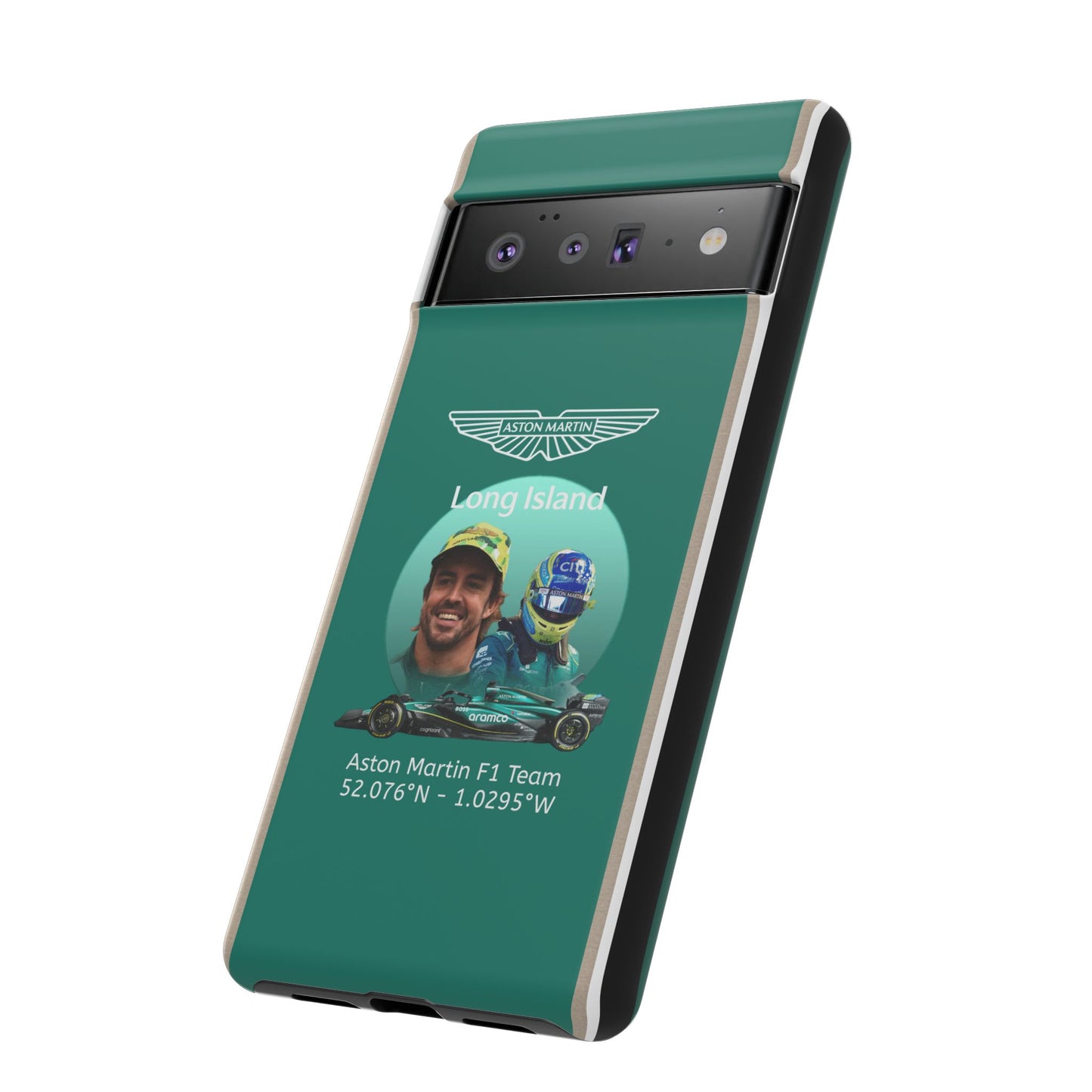 Aston Martin Long Island F1 inspired Fernando Alonso Impact-Resistant Phone Case - Sleek & Stylish