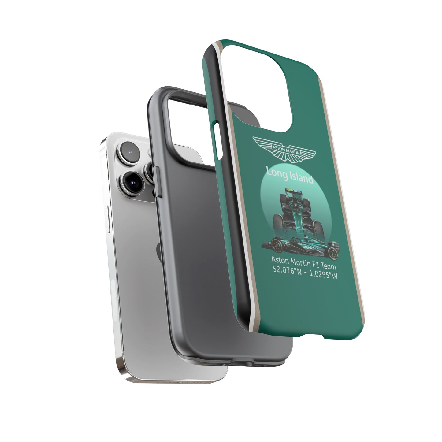 Aston Martin Long Island Formula 1 inspired Impact-Resistant Phone Case - Sleek & Stylish