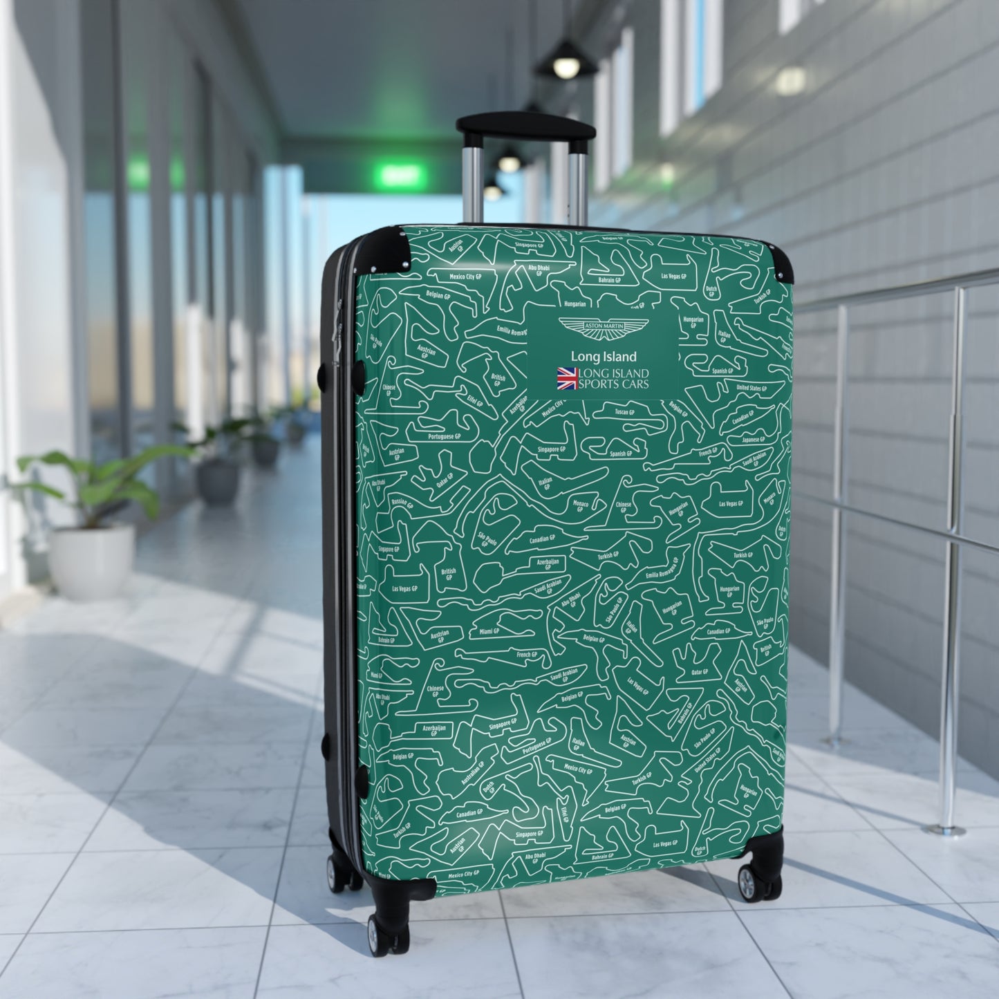 Aston Martin Long Island AM Green F1 Racetrack Suitcase