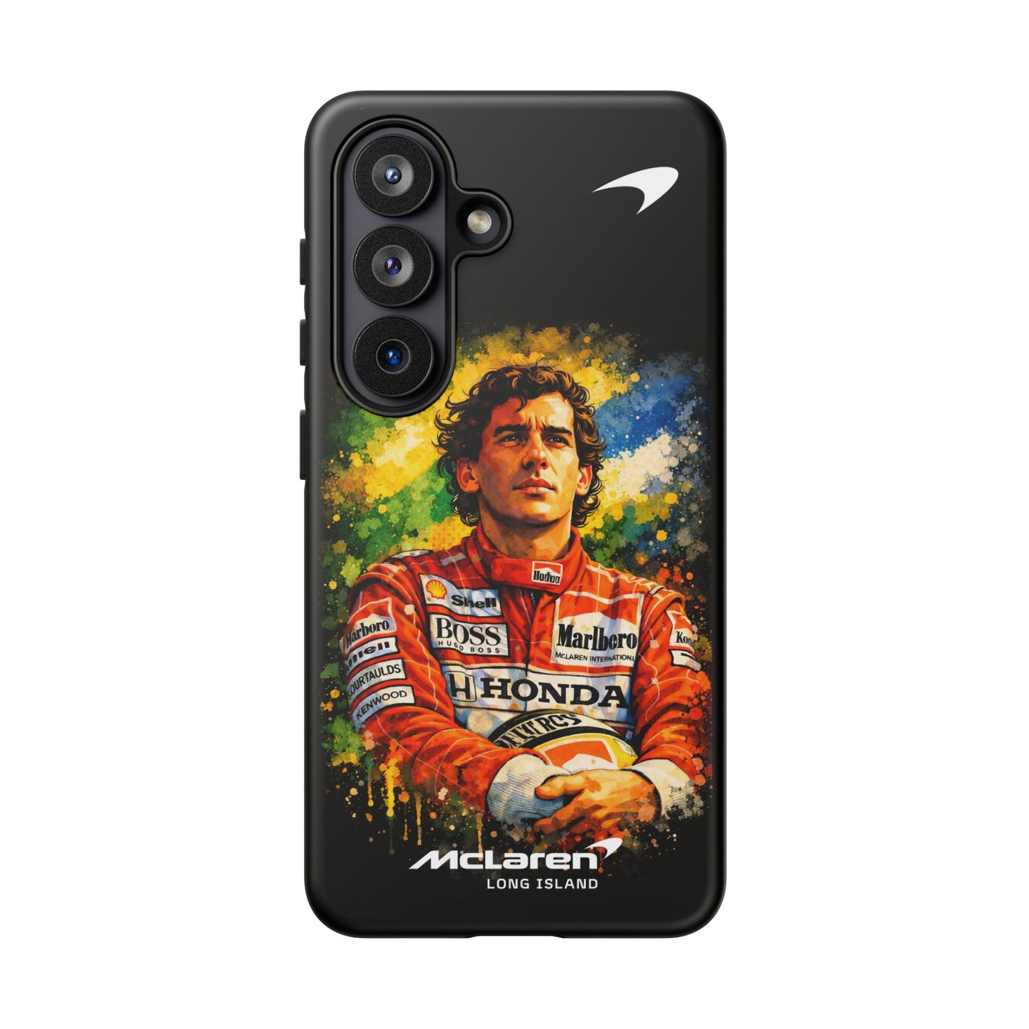 McLaren Long Island "Always Senna" Ayrton Senna Inspired Impact-Resistant Phone Case | Durable Protection for Car Enthusiasts