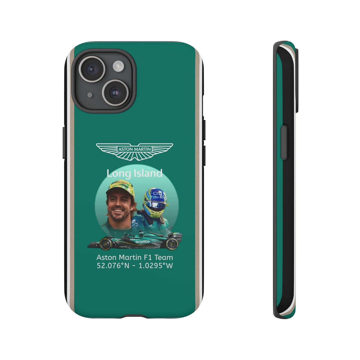 Aston Martin Long Island F1 inspired Fernando Alonso Impact-Resistant Phone Case - Sleek & Stylish