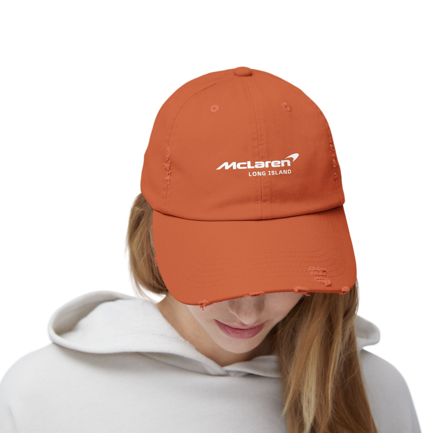McLaren Long Island Unisex Distressed Cap / Papaya