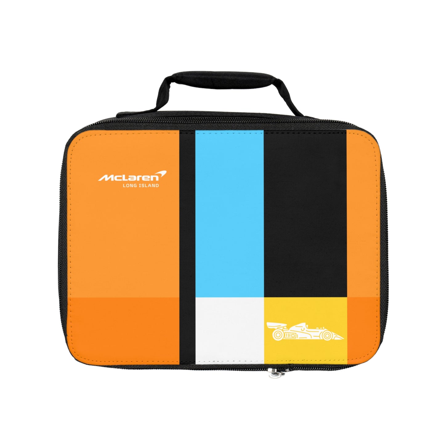 McLaren Long Island Orange Papaya design Lunch Bag - Stylish Insulated Tote for Cars Enthusiasts