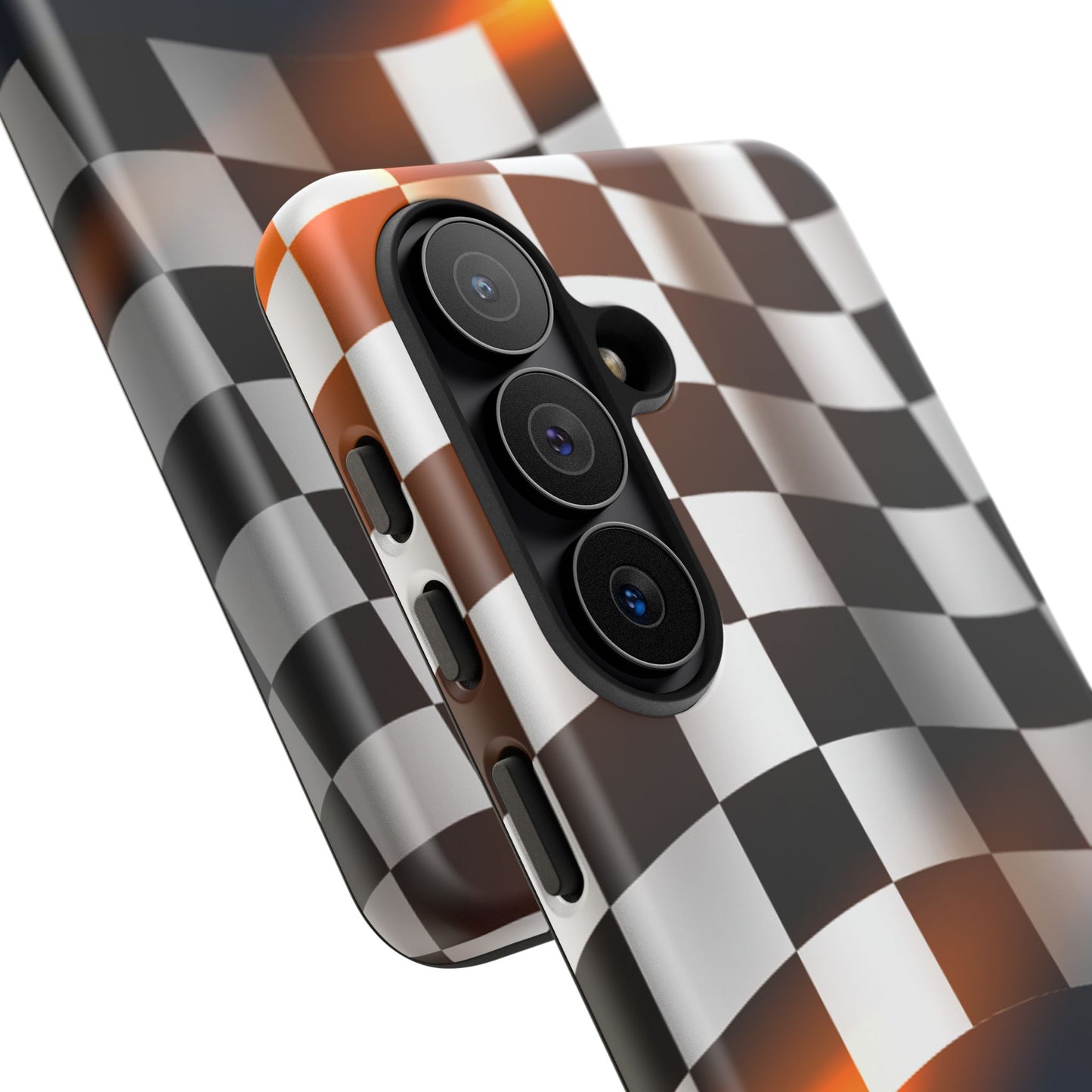 McLaren Long Island F1 Checkered Flag Impact-Resistant Phone Case | Durable Protection for Car Enthusiasts