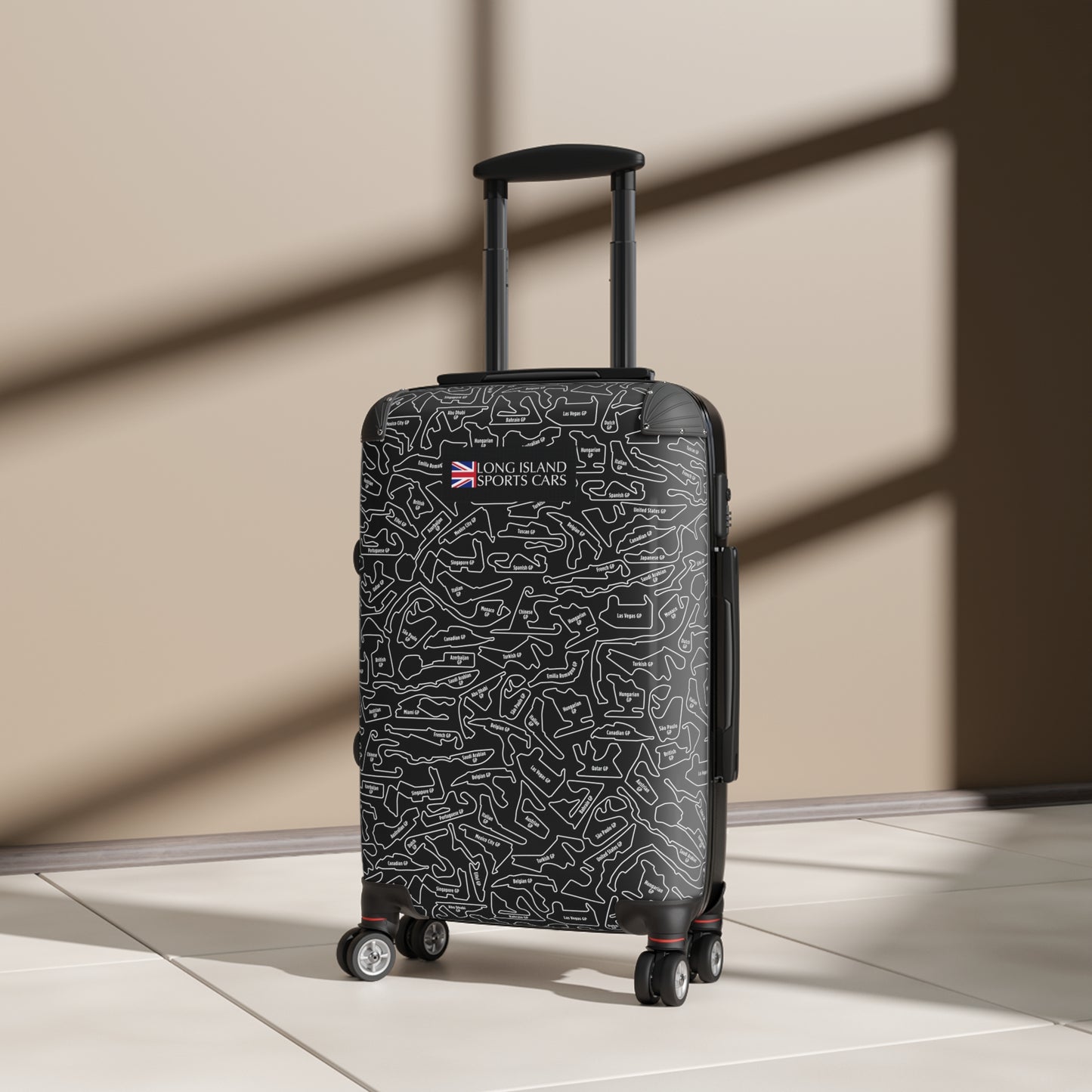 Long Island Sports True Black Cars F1 Racetrack Suitcase