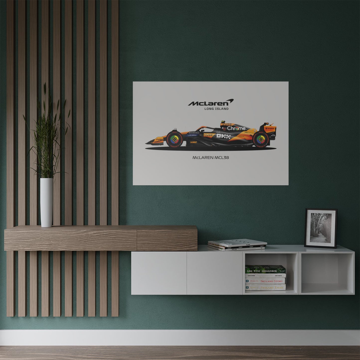 McLaren Long Island Formula 1 inspired | Norris Japanese Grand Prix livery Satin Poster