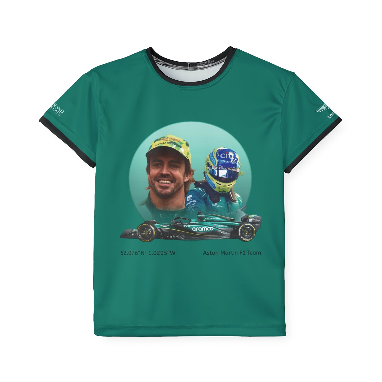 Kids Sports Jersey -Fernando Alonso Formula 1 inspired Design for Young Speed Enthusiasts