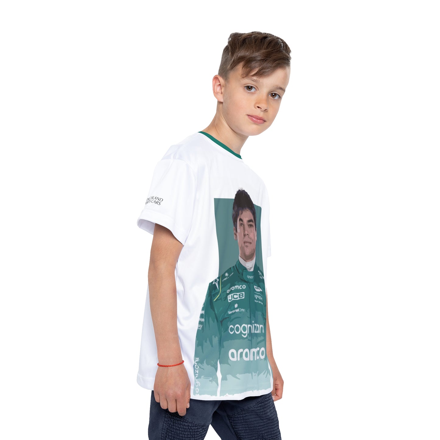 Kids Sports Jersey - Lance Stroll Formula 1 inspired Design for Young Speed Enthusiasts