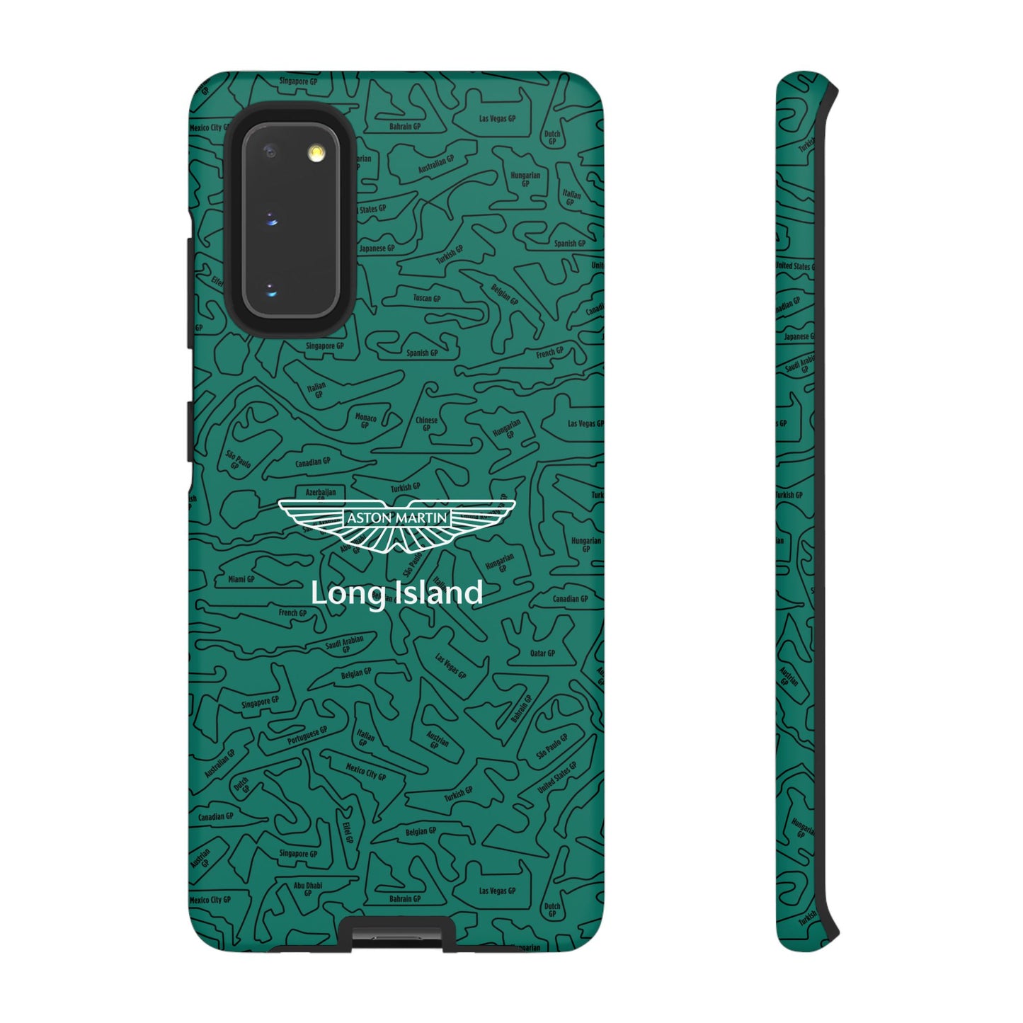 Aston Martin Long Island F1 race Track Inspired Impact-Resistant Phone Case