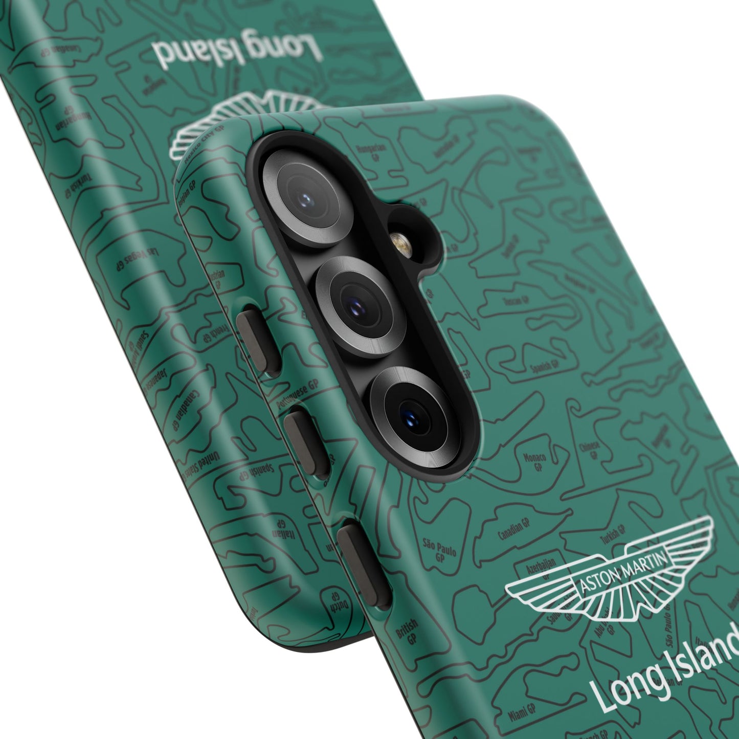 Aston Martin Long Island F1 race Track Inspired Impact-Resistant Phone Case