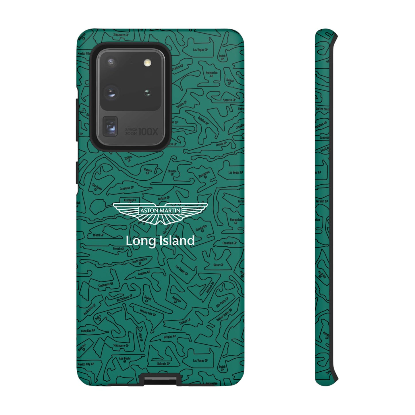 Aston Martin Long Island F1 race Track Inspired Impact-Resistant Phone Case