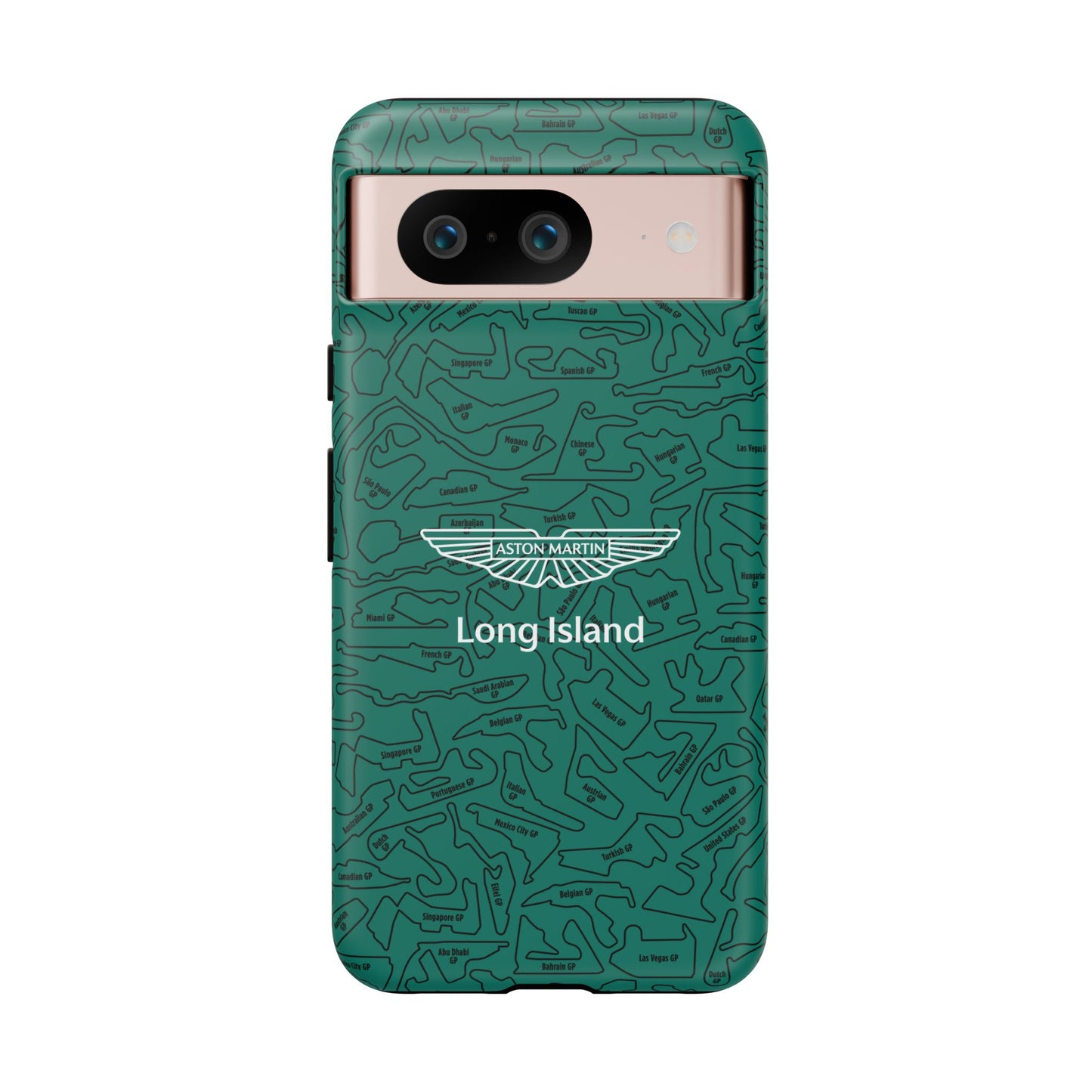 Aston Martin Long Island F1 race Track Inspired Impact-Resistant Phone Case