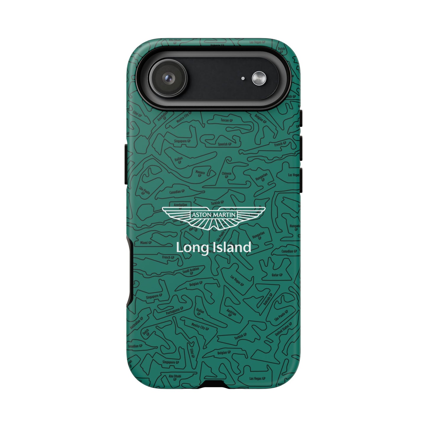 Aston Martin Long Island F1 race Track Inspired Impact-Resistant Phone Case