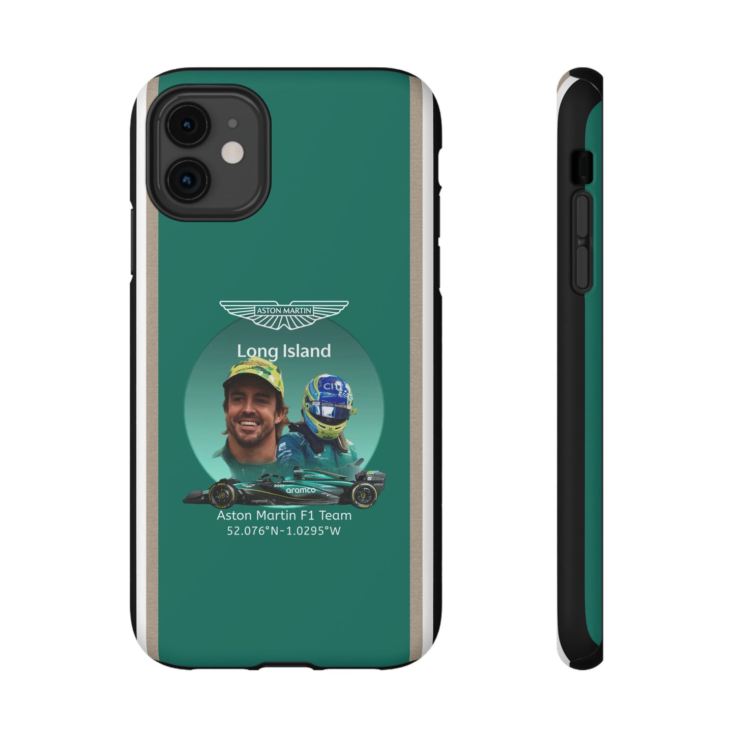 Aston Martin Long Island F1 inspired Fernando Alonso Impact-Resistant Phone Case - Sleek & Stylish