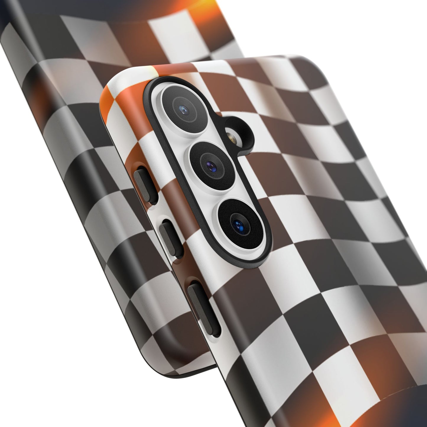 Long Island Sports Cars F1 Checkered Flag Impact-Resistant Phone Case | Durable Protection for Car Enthusiasts