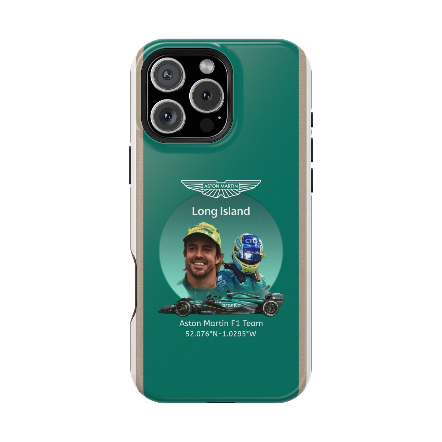 Aston Martin Long Island F1 inspired Fernando Alonso Impact-Resistant Phone Case - Sleek & Stylish