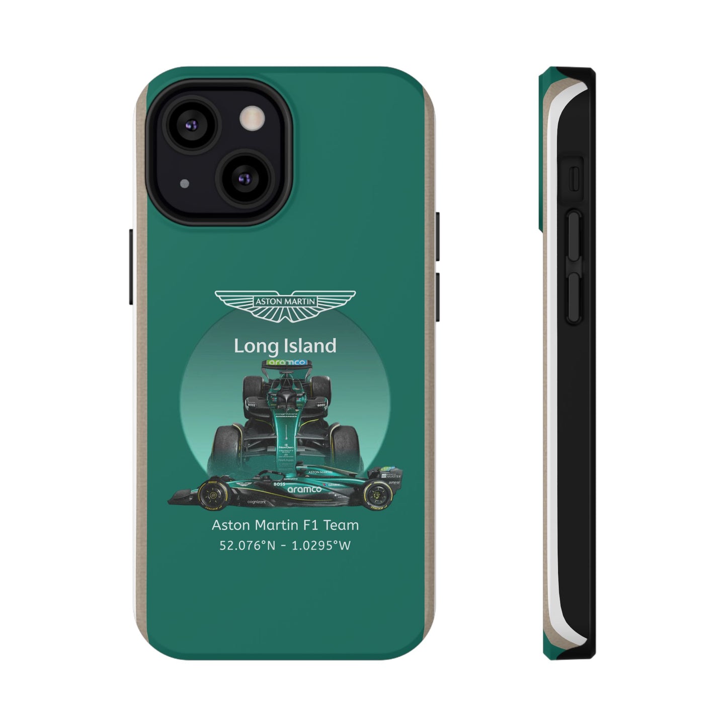 Aston Martin Long Island Formula 1 inspired Impact-Resistant Phone Case - Sleek & Stylish