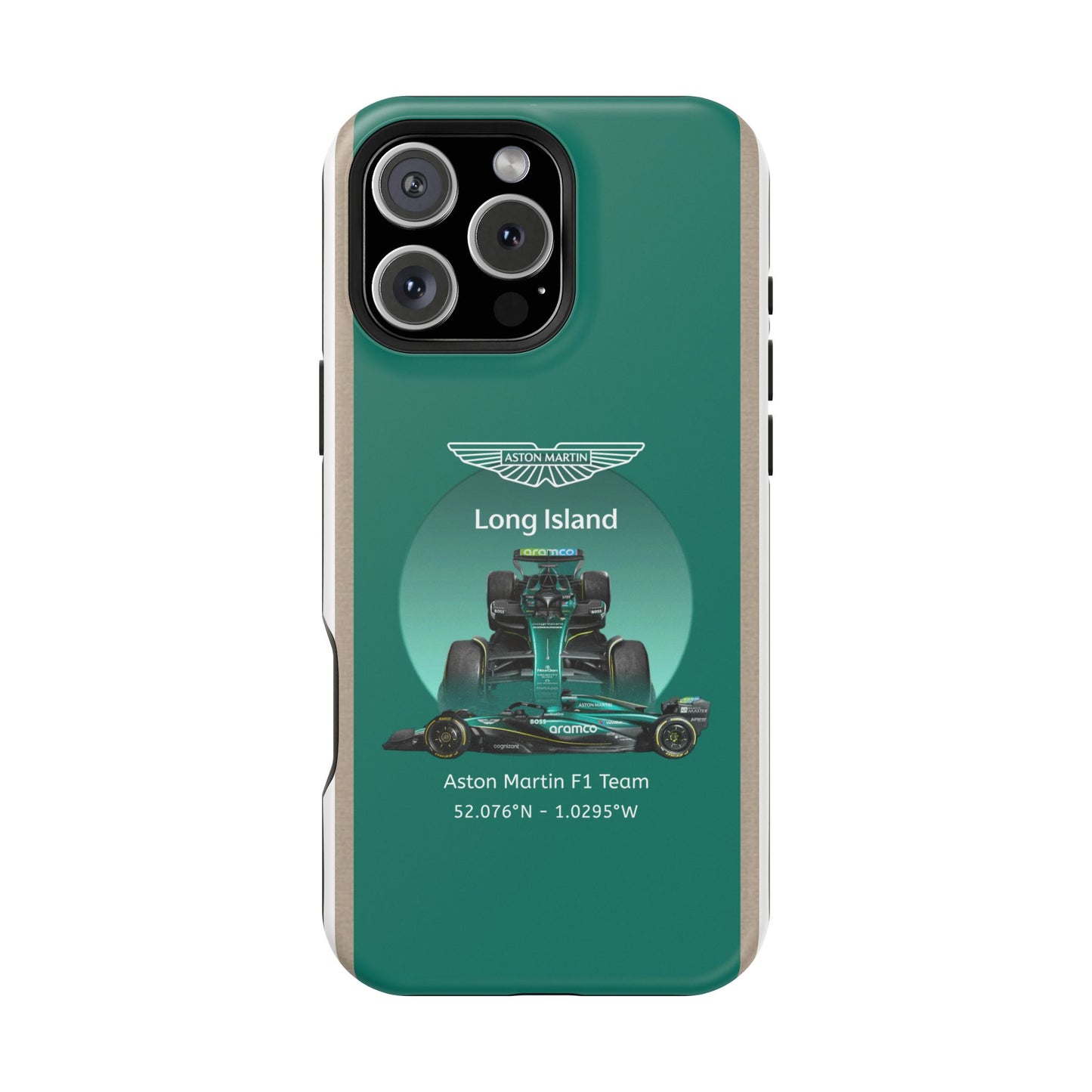 Aston Martin Long Island Formula 1 inspired Impact-Resistant Phone Case - Sleek & Stylish