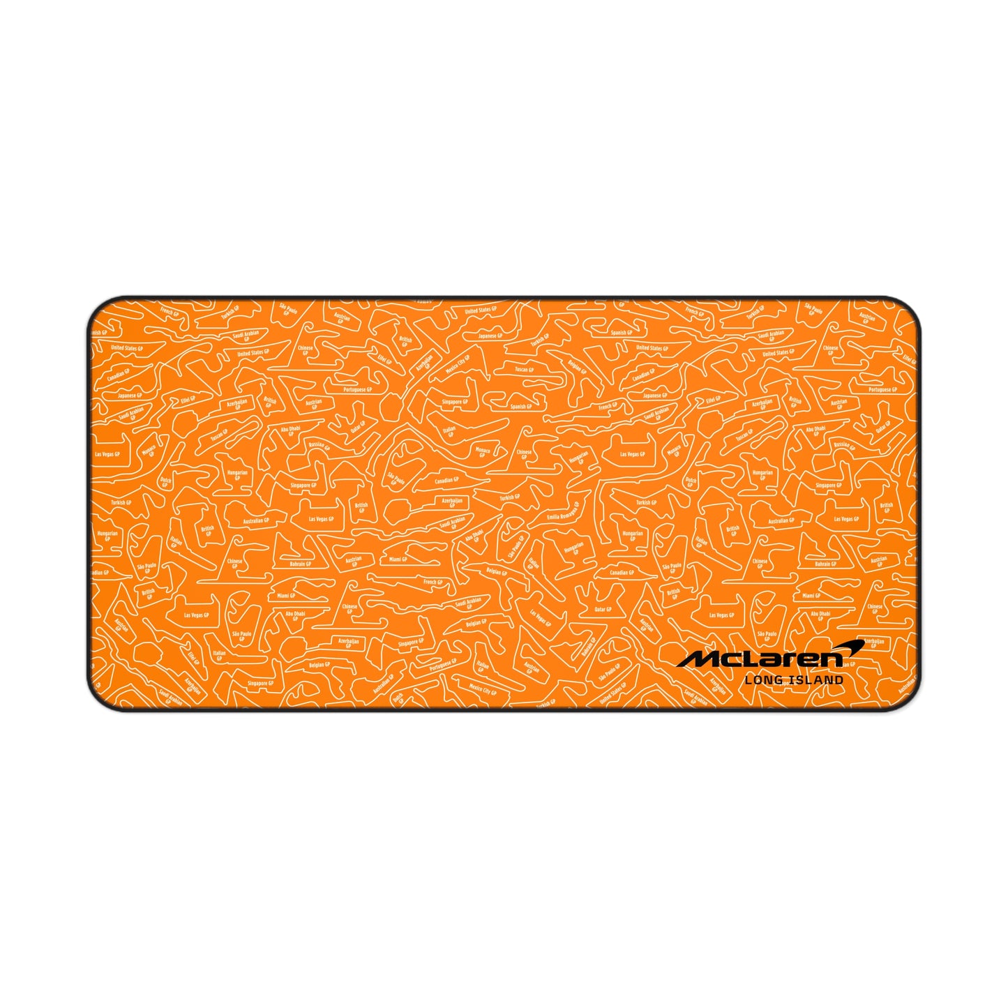 McLaren Long Island Mouse Pad Red F1 Racing Track Pattern Desk Mat