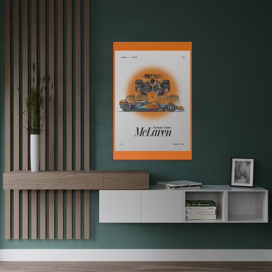 McLaren F1 inspired Satin Poster Home Decor for F1 Fans