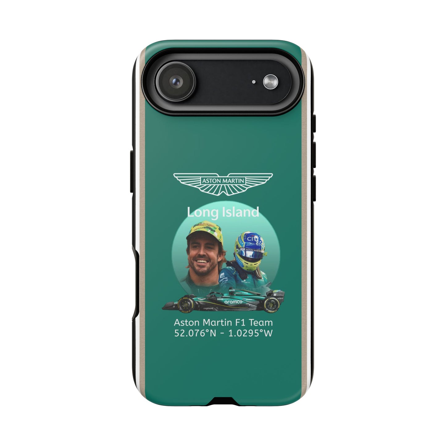 Aston Martin Long Island F1 inspired Fernando Alonso Impact-Resistant Phone Case - Sleek & Stylish